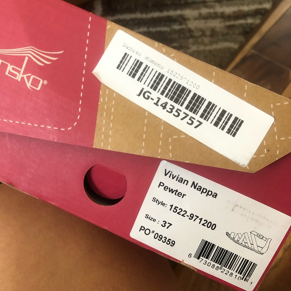 Dansko Vivian Nappa Pewter Gladiator Wedge 37 - Picture 7 of 8